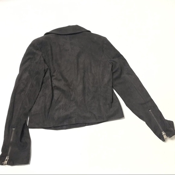 ASTR The Label Faux Vegan Suede Moto Jacket Size S - Picture 3 of 5